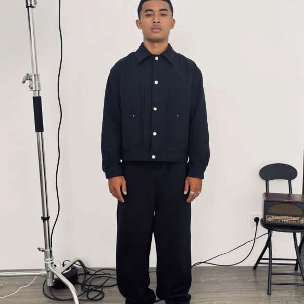 Type II Black jacket worn on a model