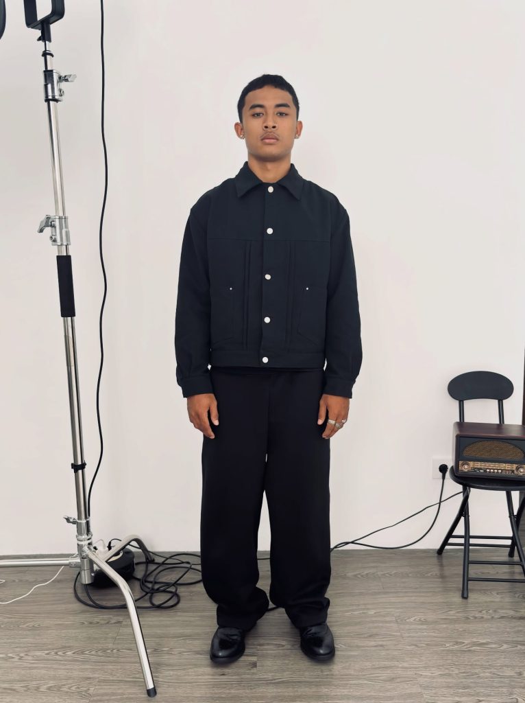 Type II Black jacket worn on a model
